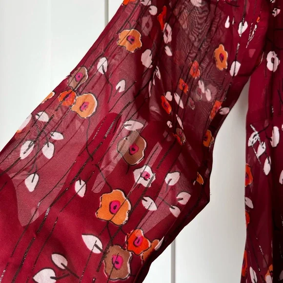 Second Female Anthropologie Silk Mix Maxi Dress Size L - Picture 3 of 13